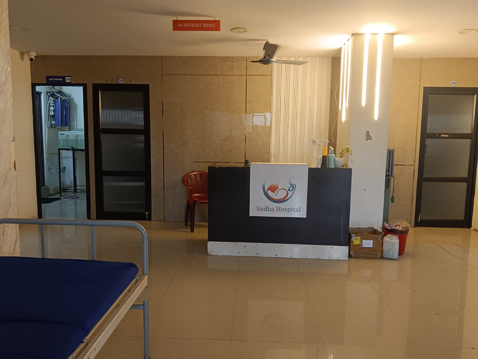 Inpatient wing nurse station & attendant area