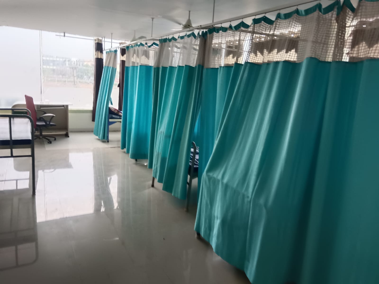 Semi-private patient room